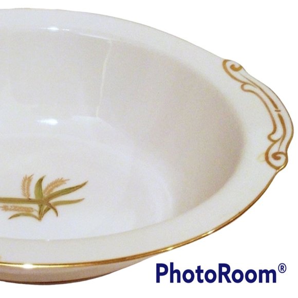 Japanese Hand Painted Vegetable Bowl, Fukagama Arita Vintage Serving Dish - Picture 3 of 12